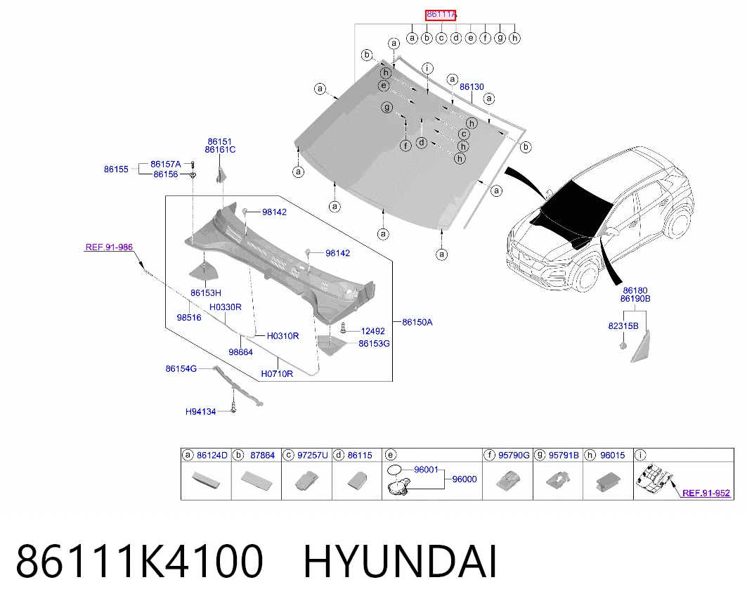 Parabrisas HYUNDAI 86111K4100