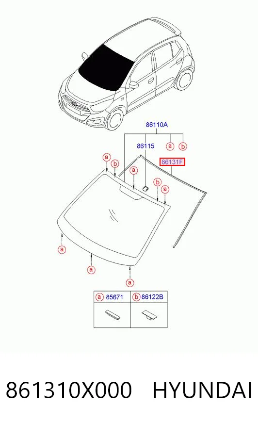 Comprar Moldura de parabrisas Hyundai I10 PA a bajo precio