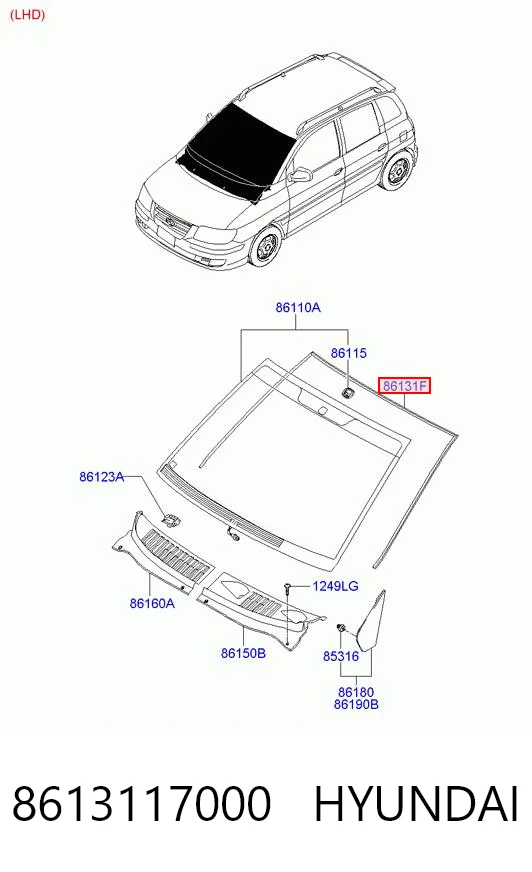 Comprar Moldura de parabrisas Hyundai Matrix  FC a bajo precio