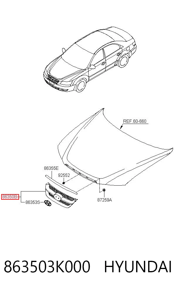 Comprar Parrilla Hyundai Sonata V NF