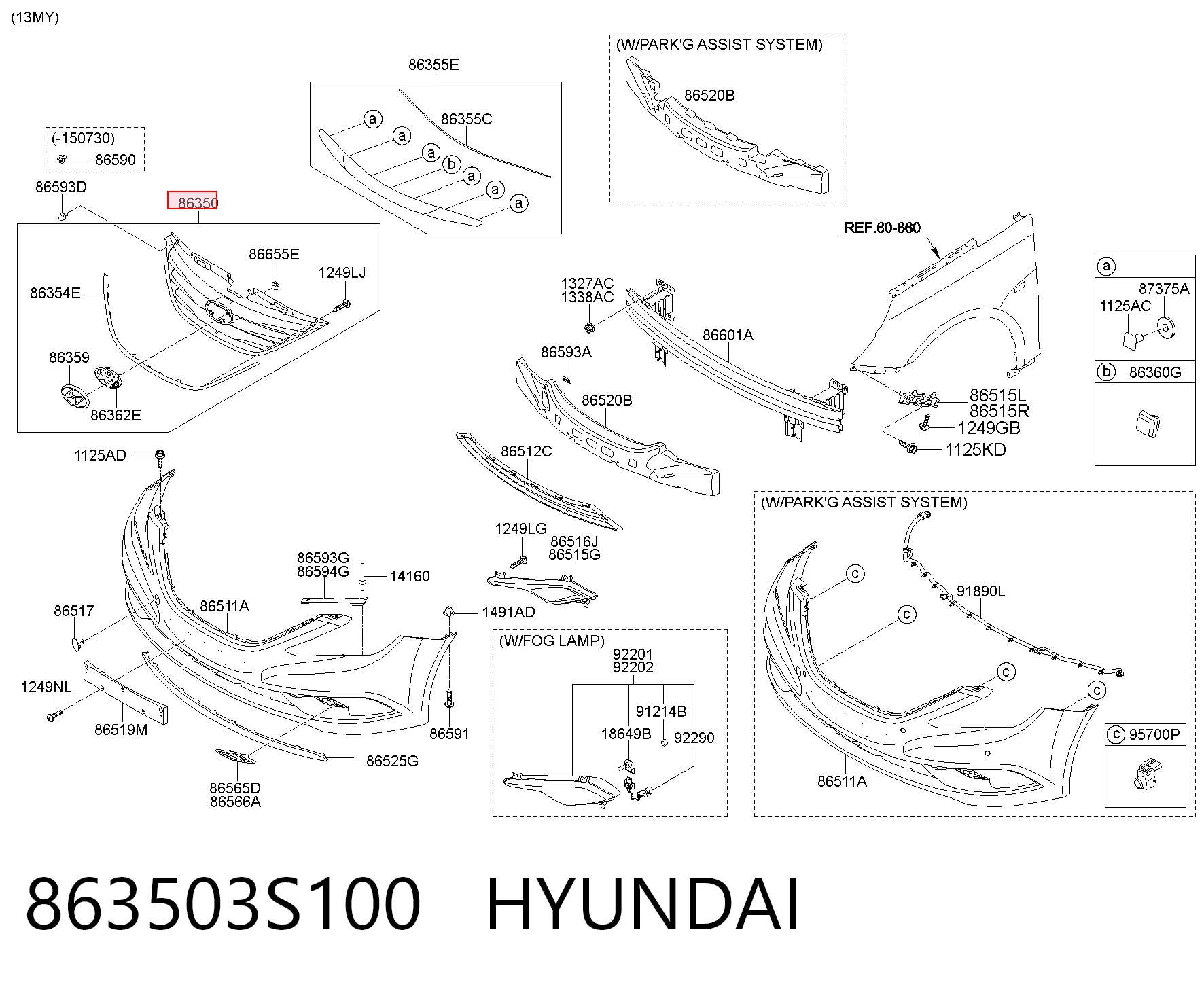 Calandra para Hyundai Sonata VI YF