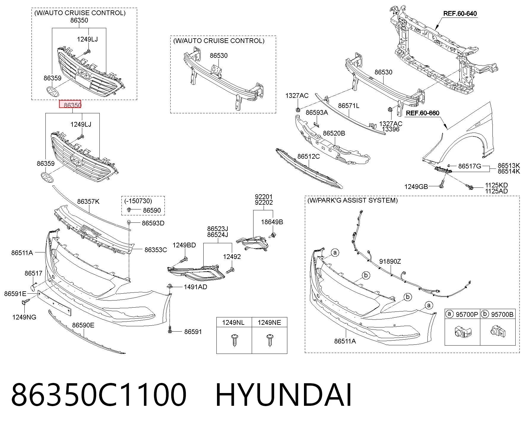Rejilla delantera Hyundai Sonata VII sedán (LF) (2014 - 2023) precio, desde 171,50 EUR
