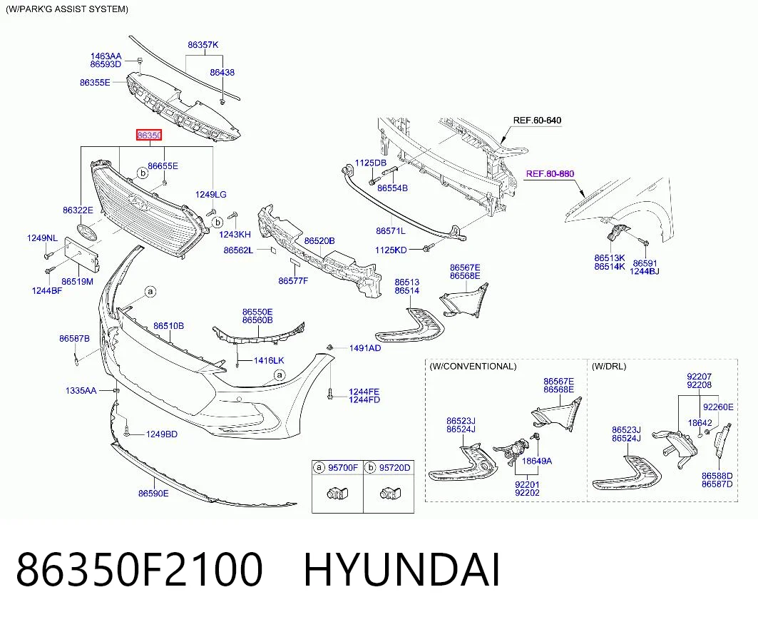 86350F2100 Hyundai/Kia Calandra
