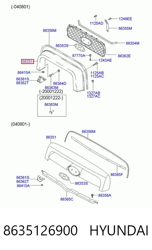  Parrilla Hyundai Santa Fe 1