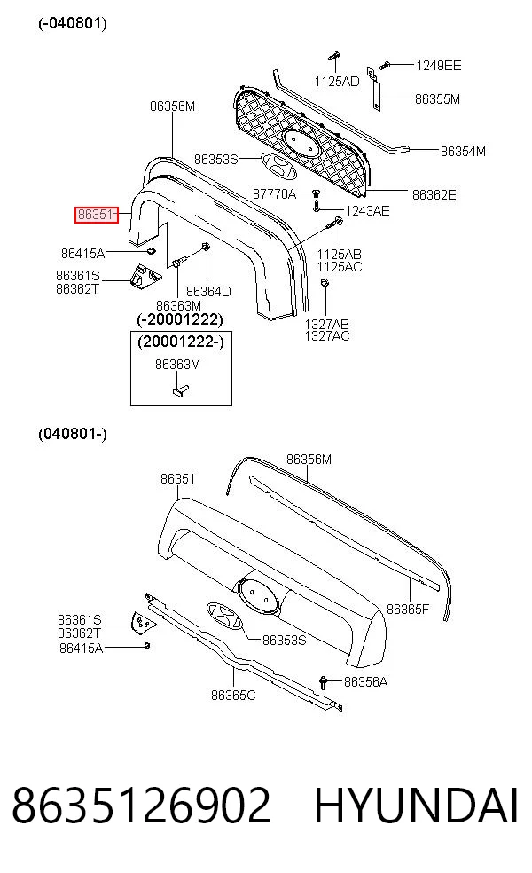 Parrilla para Hyundai Santa Fe SM