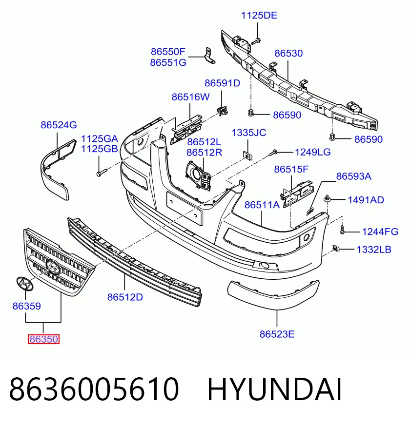 Comprar Parrilla Hyundai Atos  MX