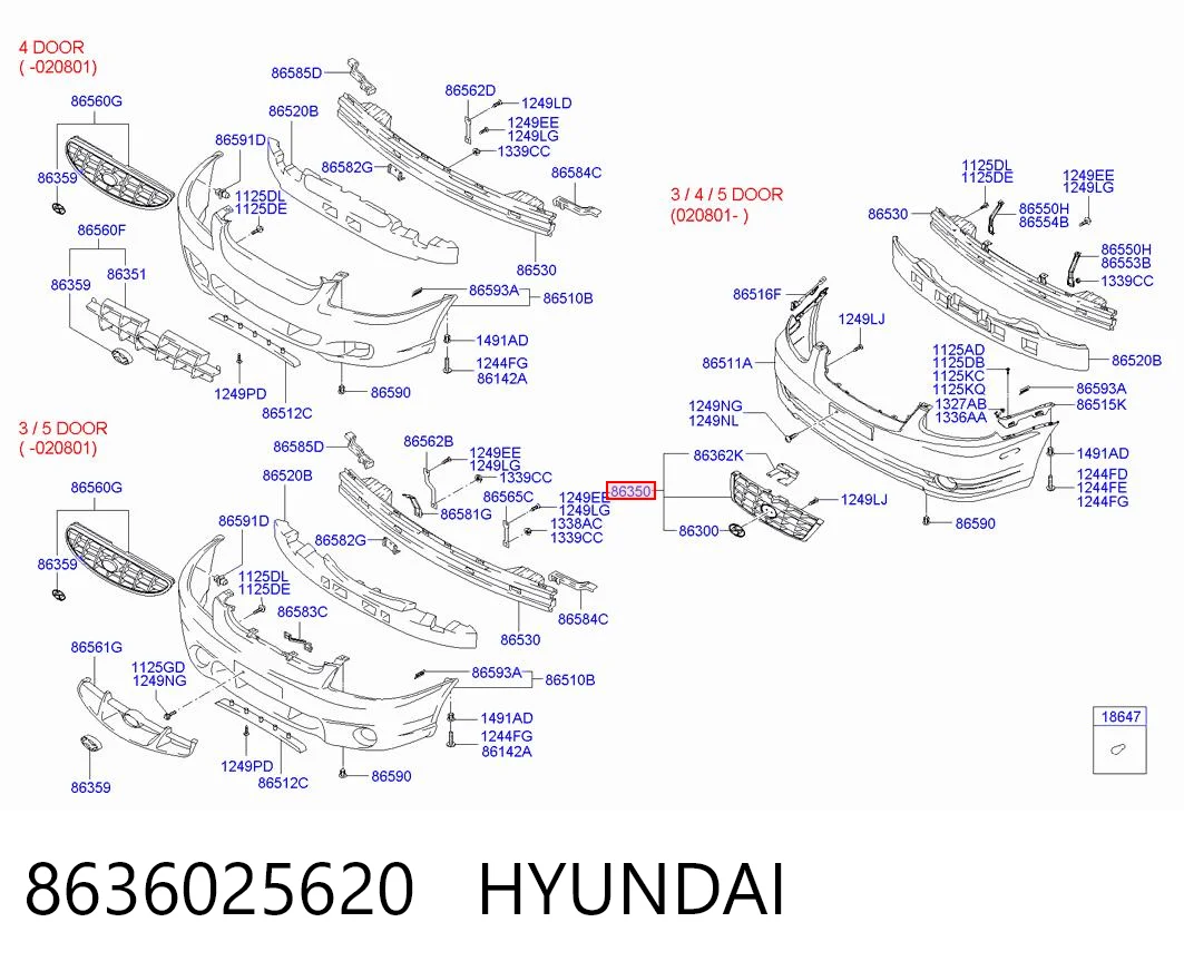 Comprar Parrilla del radiador Hyundai Accent II LC a bajo precio