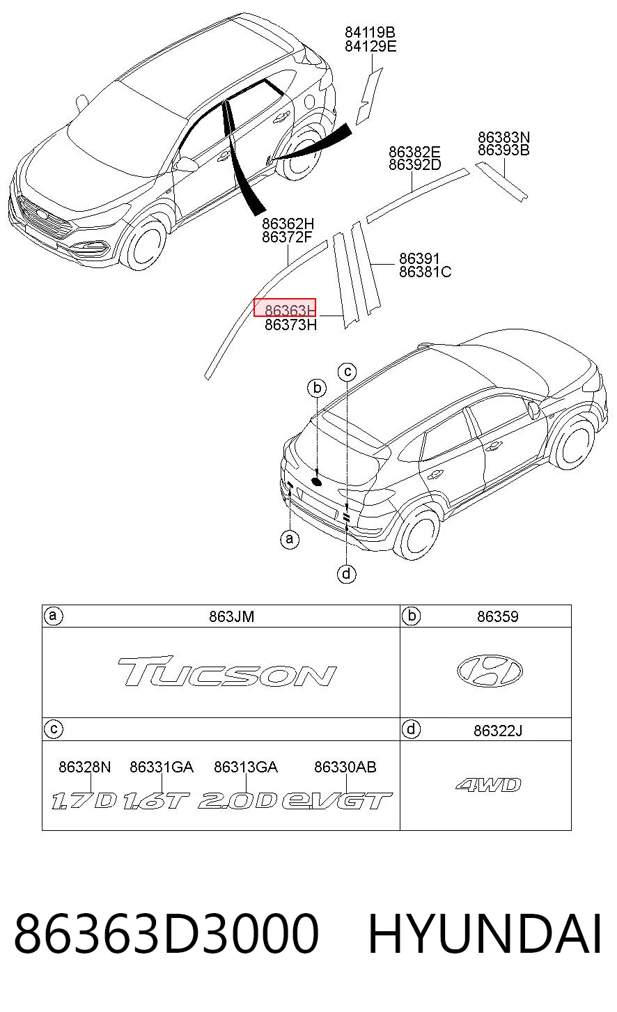 86363D3000 Hyundai/Kia