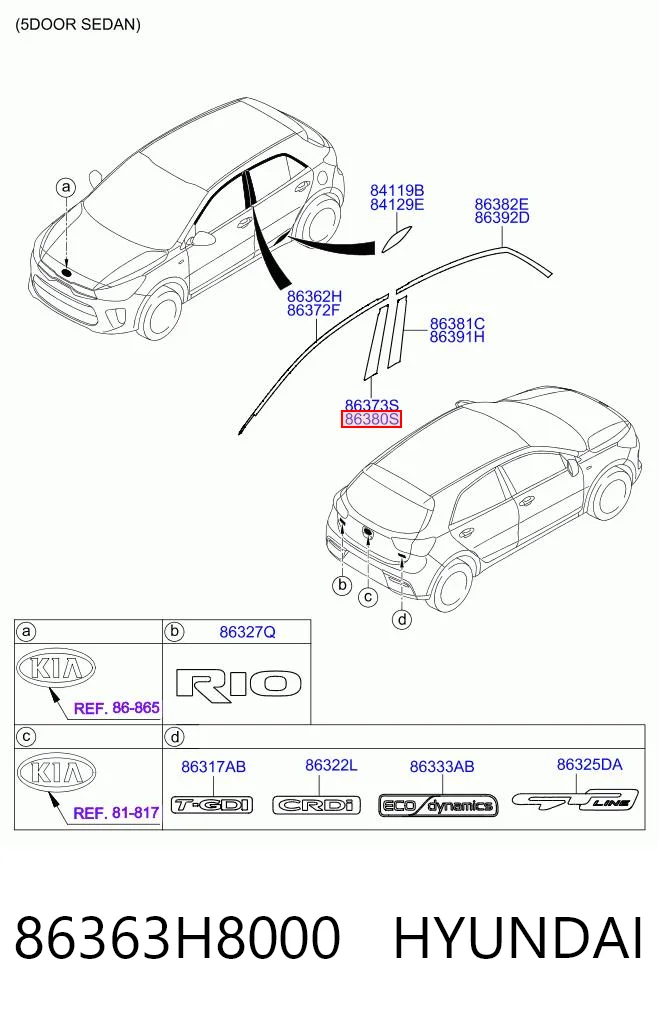86363H8000 Hyundai/Kia