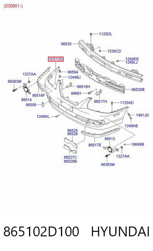 Comprar Paragolpes Hyundai Elantra III XD