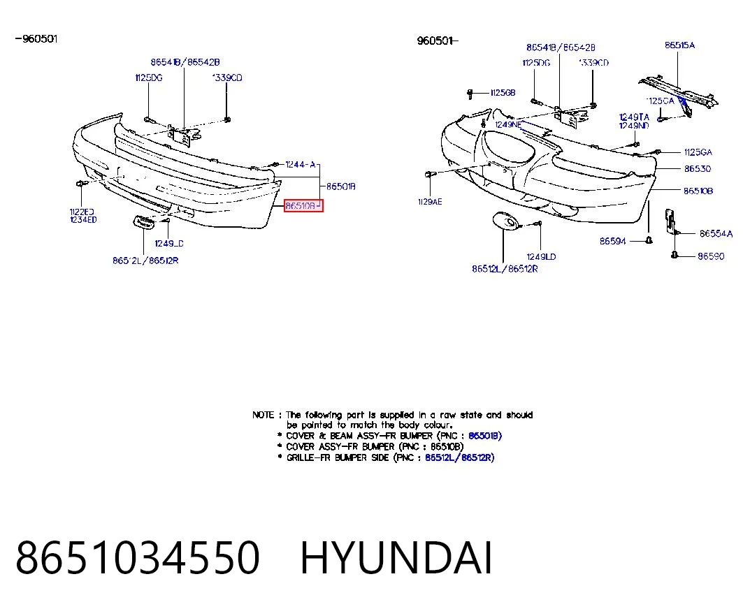 Paragolpes para Hyundai Sonata Y-3