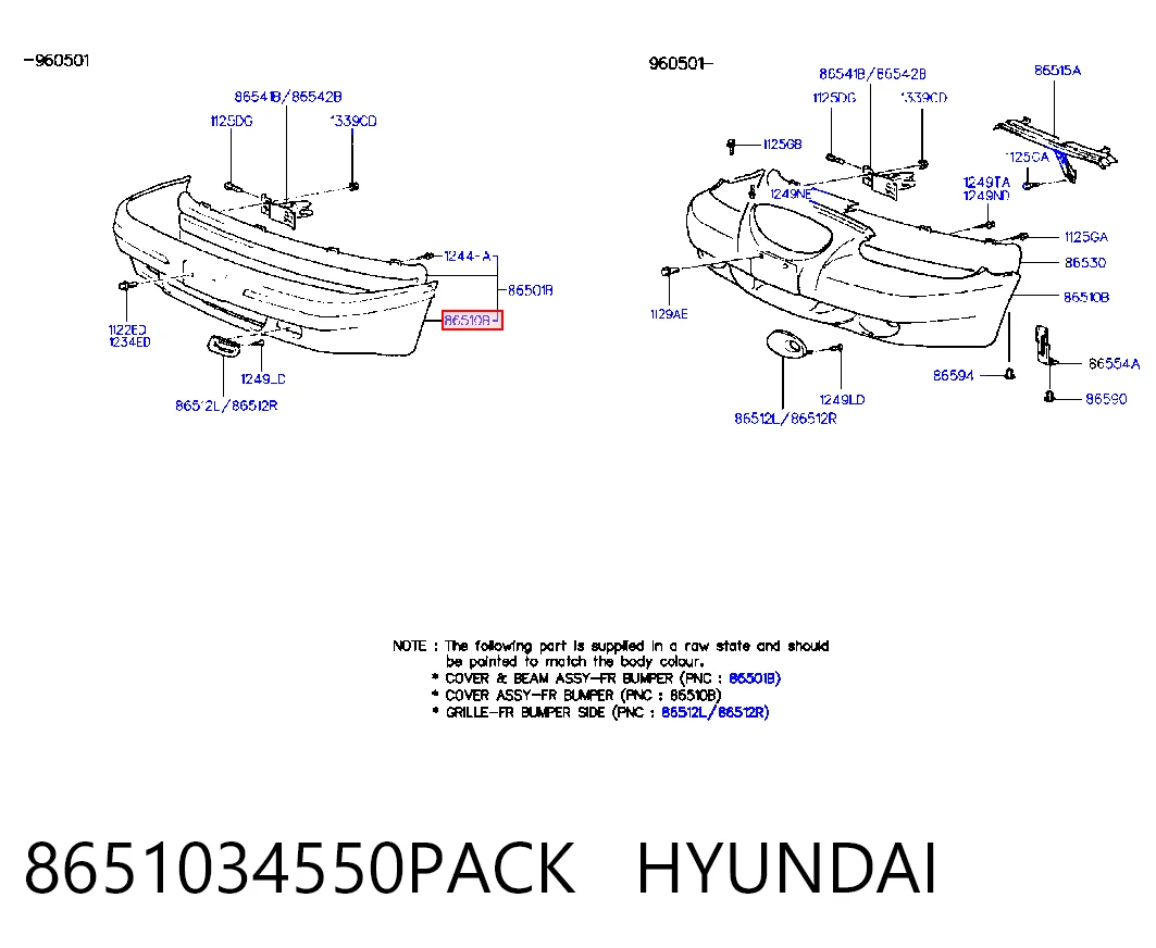 Comprar Parachoques delantero Hyundai Sonata III Y-3 a bajo precio