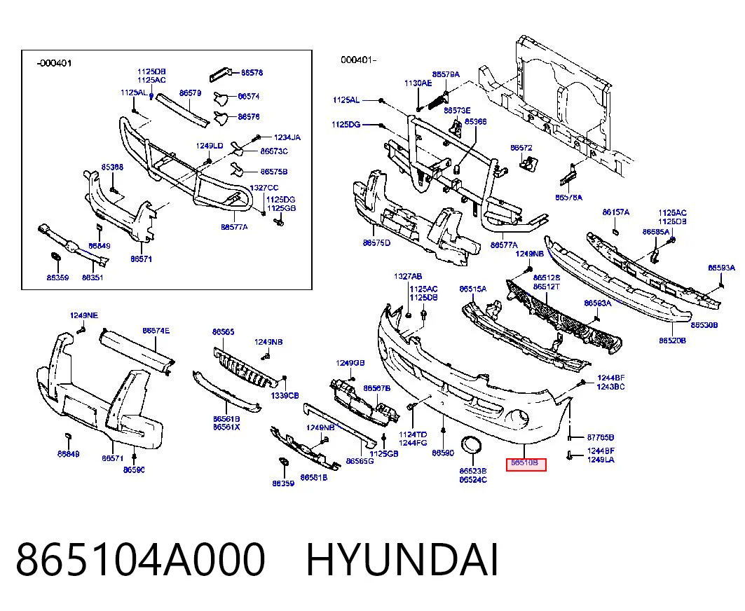 Parachoques para Hyundai H-1 STAREX  (A1)