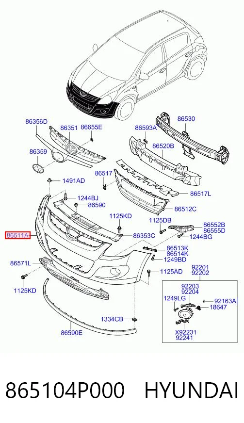 Parachoques Hyundai I20 I