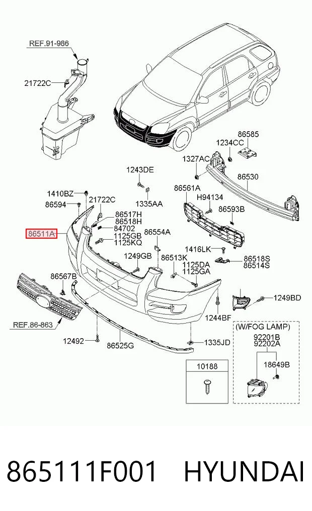 Comprar Paragolpes KIA Sportage II JE