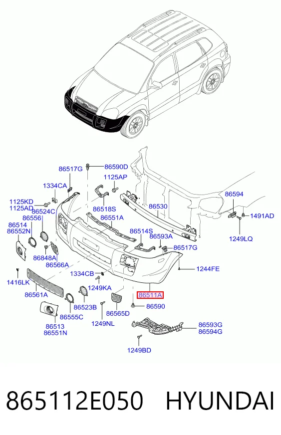 Parachoques Hyundai Tucson I