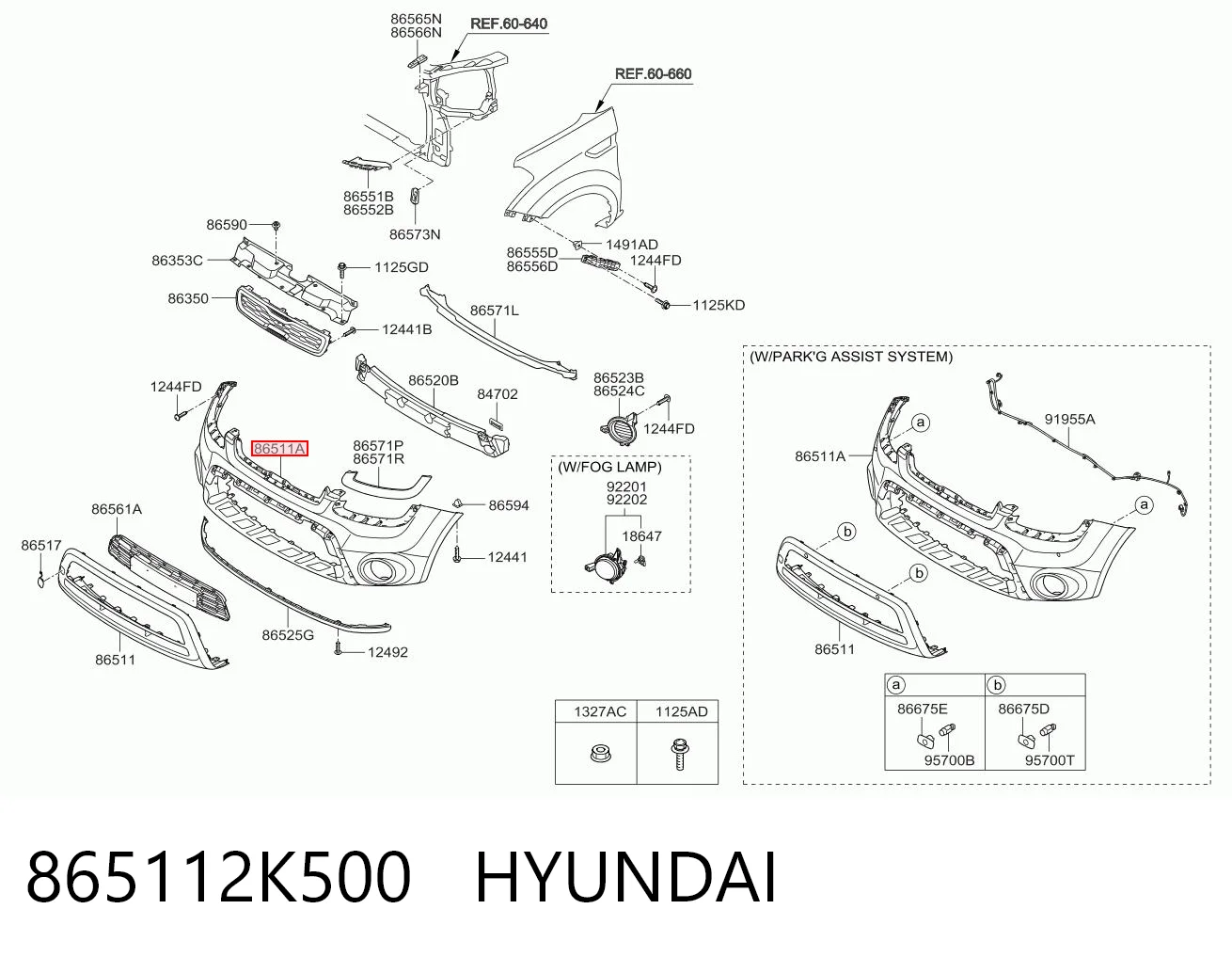 865112K500 Hyundai/Kia