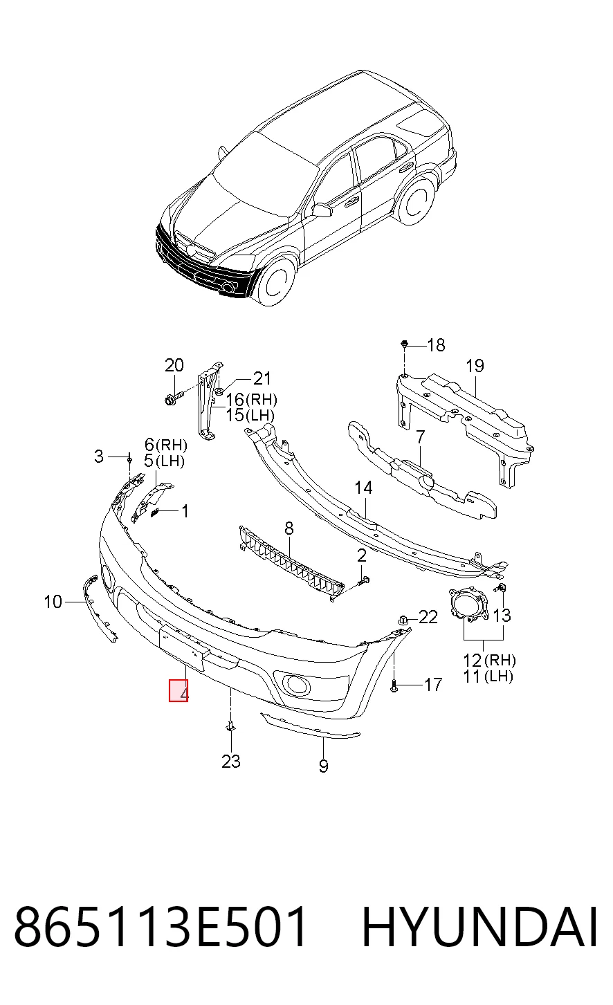 865113E501 Hyundai/Kia
