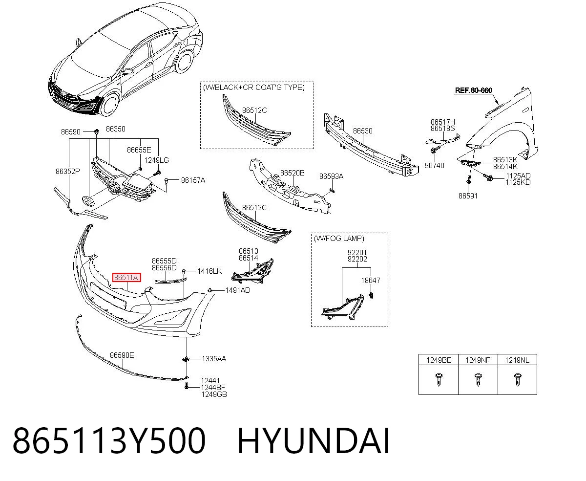 865113Y500 Hyundai/Kia