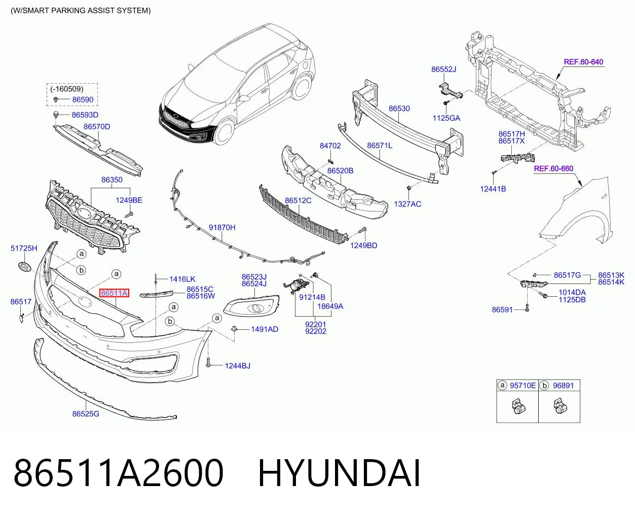 86511A2600 Hyundai/Kia