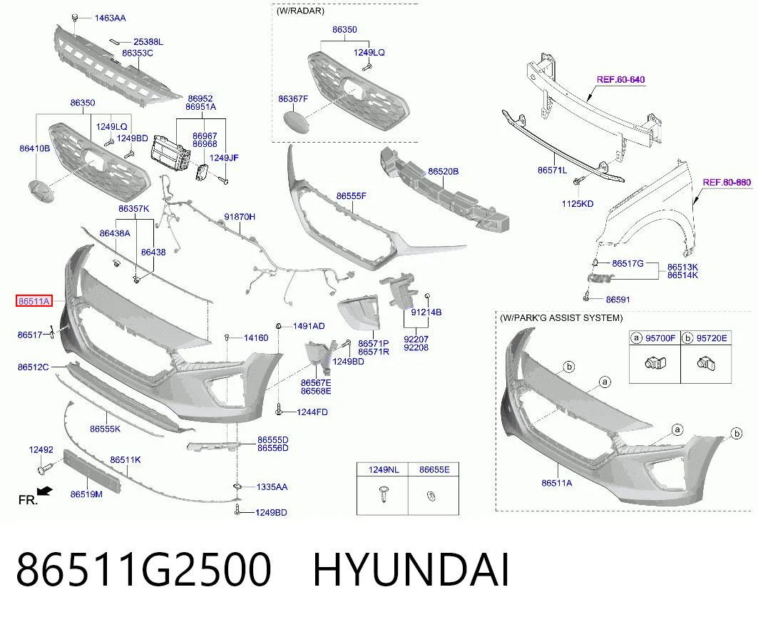 86511G2500 Hyundai/Kia