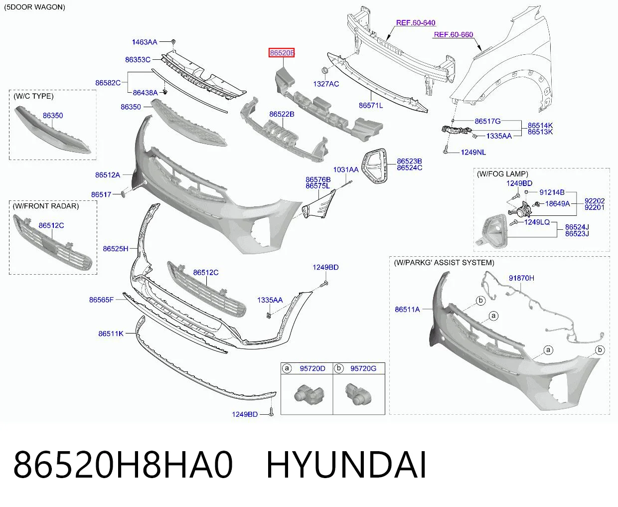86520H8HA0 Hyundai/Kia