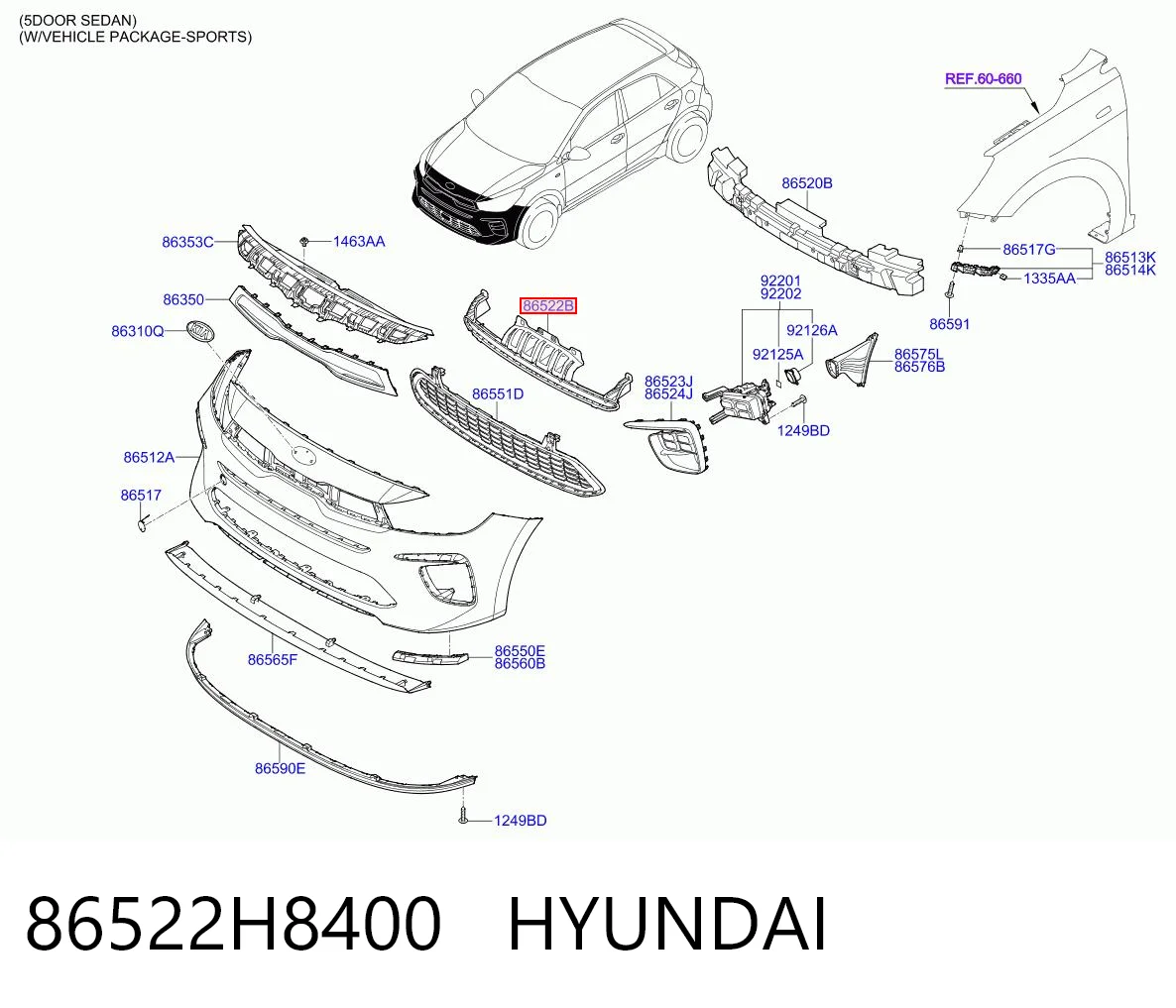 86522H8400 Hyundai/Kia