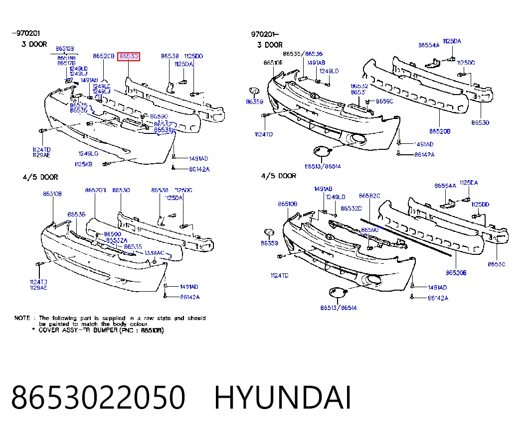 Refuerzo parachoque delantero para Hyundai Accent X-3