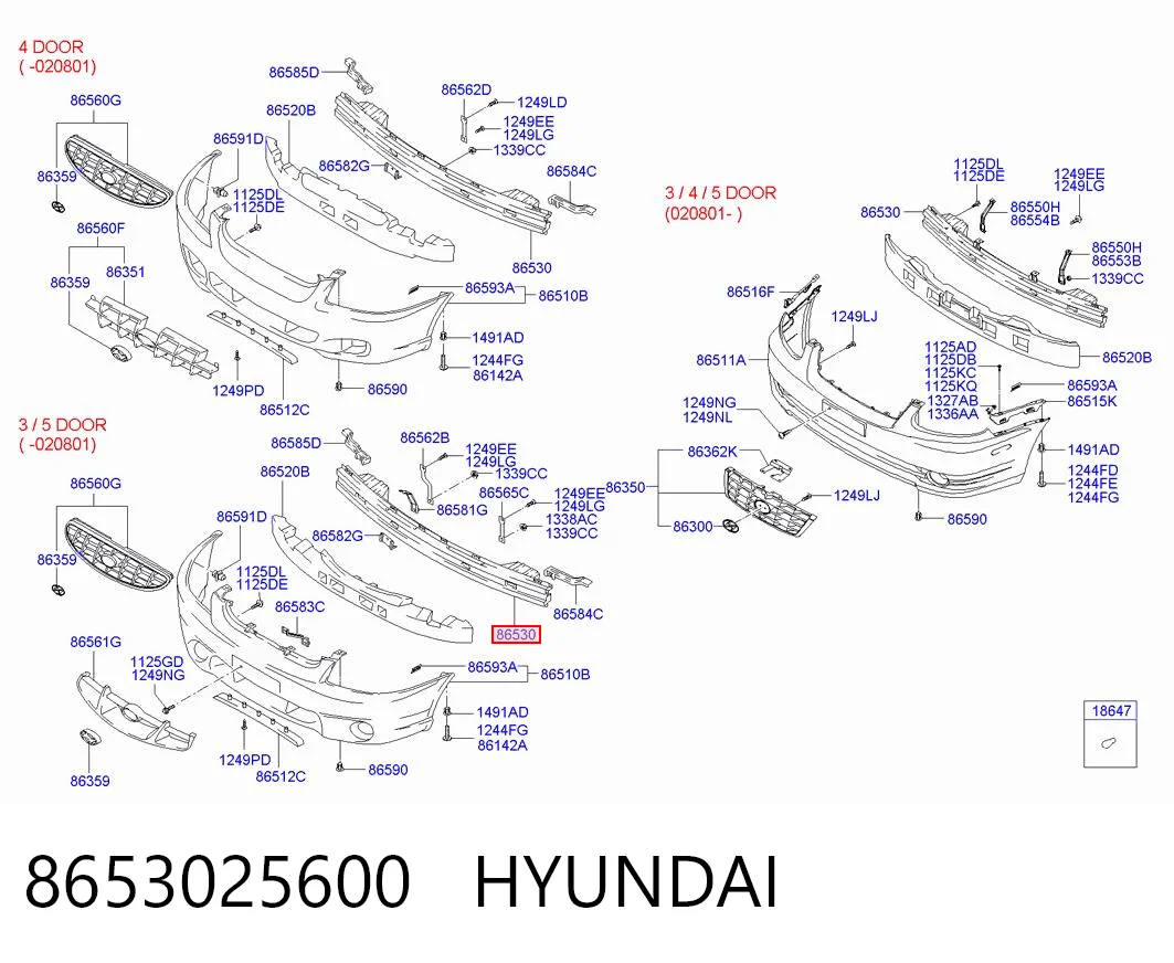 8653025600 Chrysler Refuerzo parachoque delantero