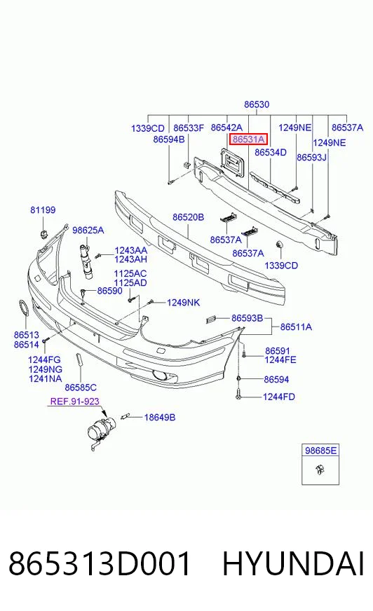 Comprar Refuerzo de parachoques delantero Hyundai Sonata EU4 a bajo precio