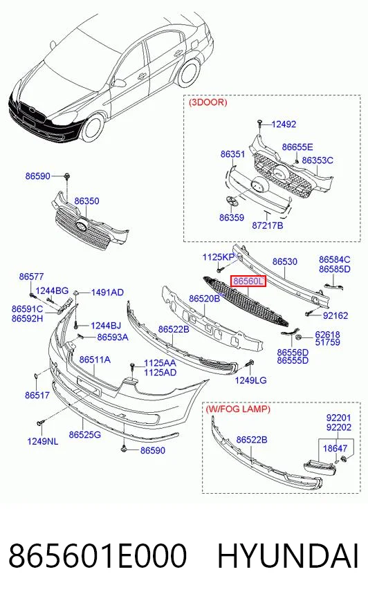 865601E000 Hyundai/Kia