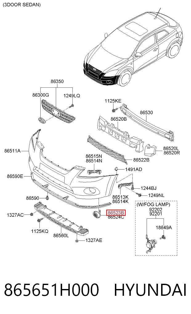 865651H000 Hyundai/Kia