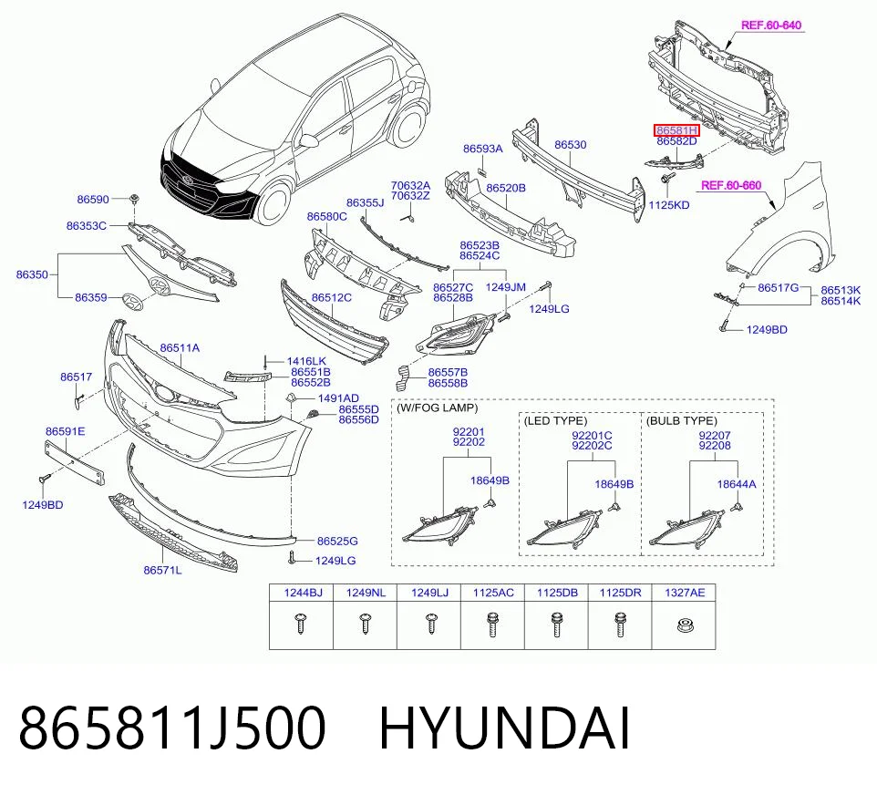 865811J500 Hyundai/Kia