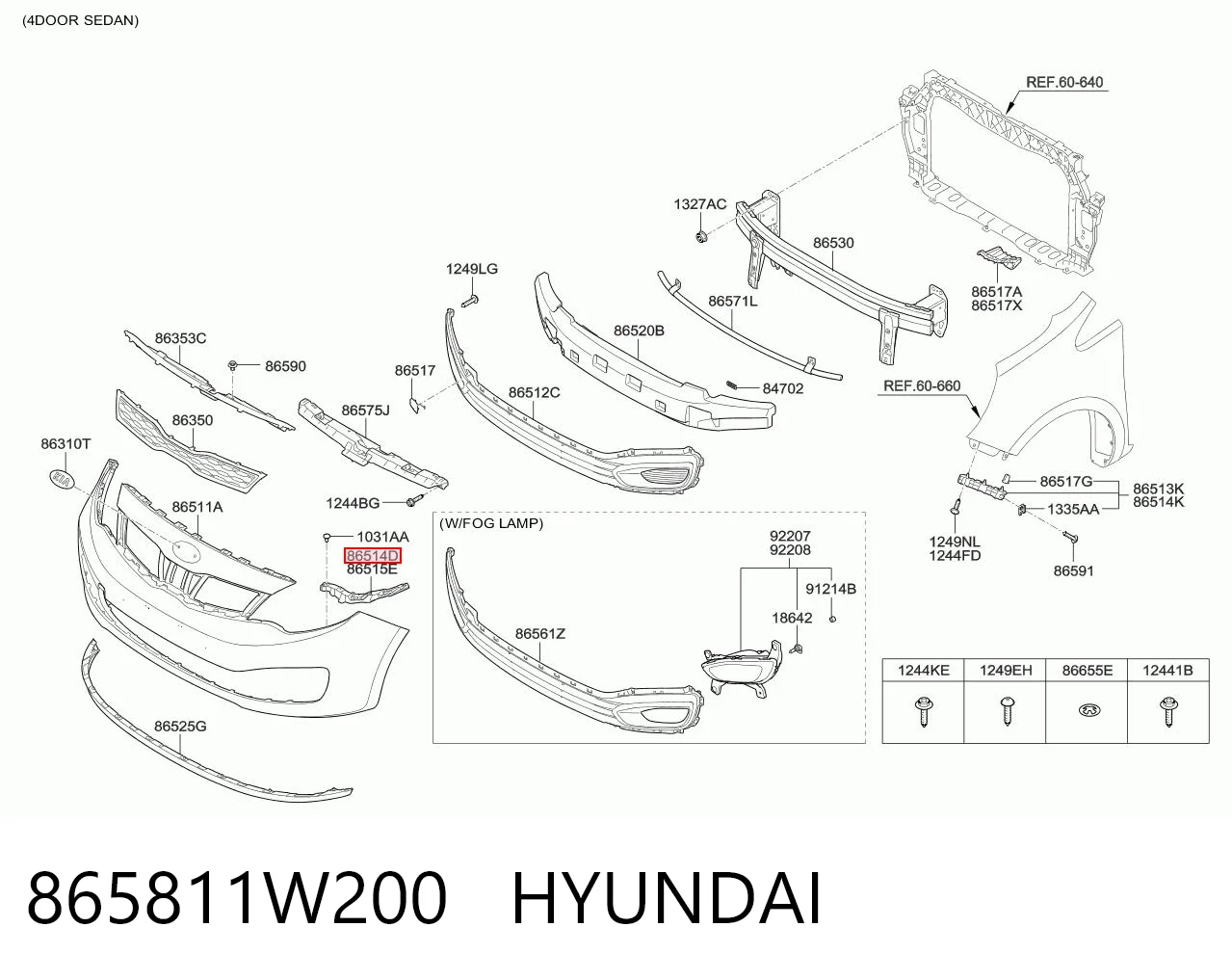 865811W200 Hyundai/Kia