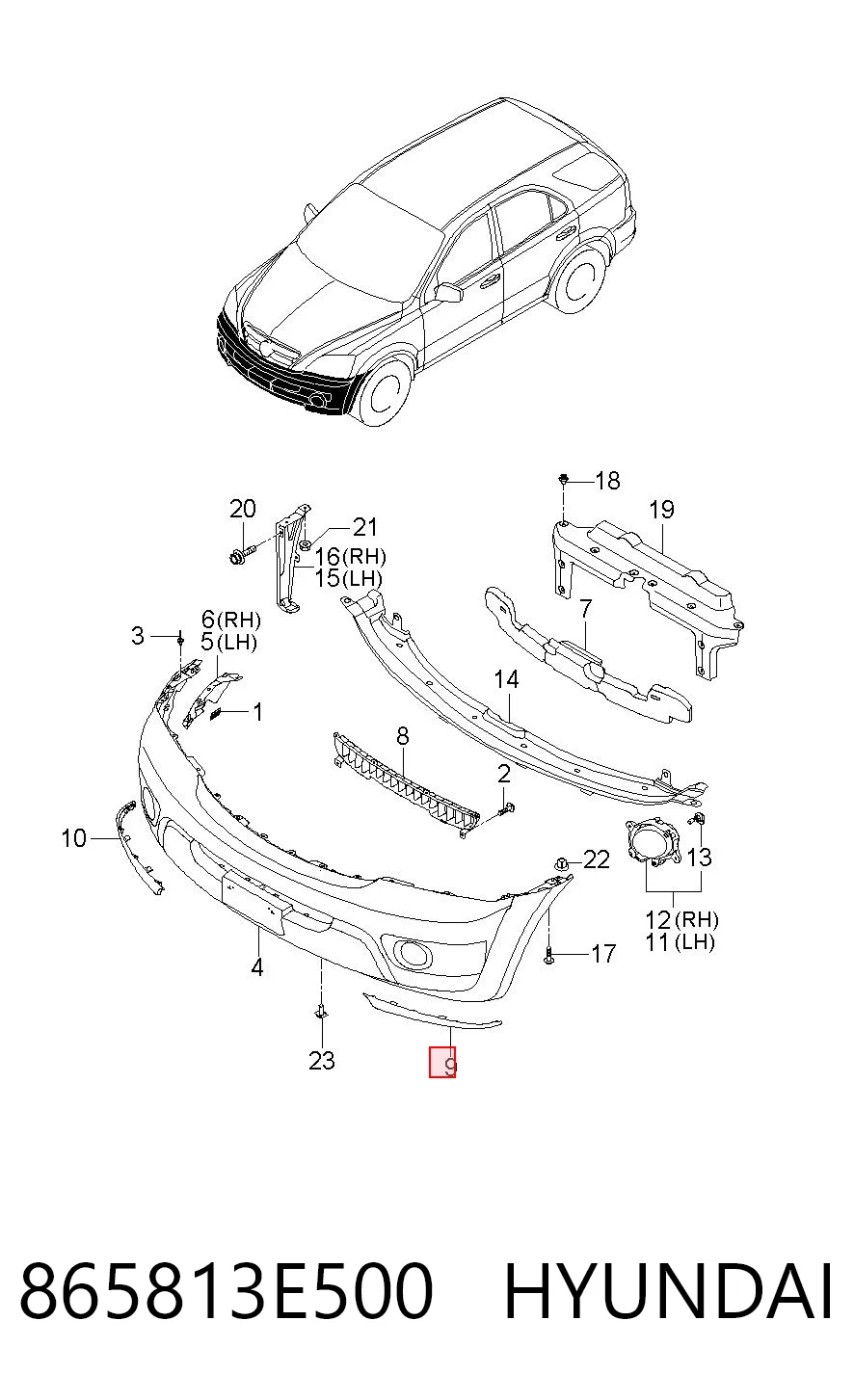 865813E500 Hyundai/Kia