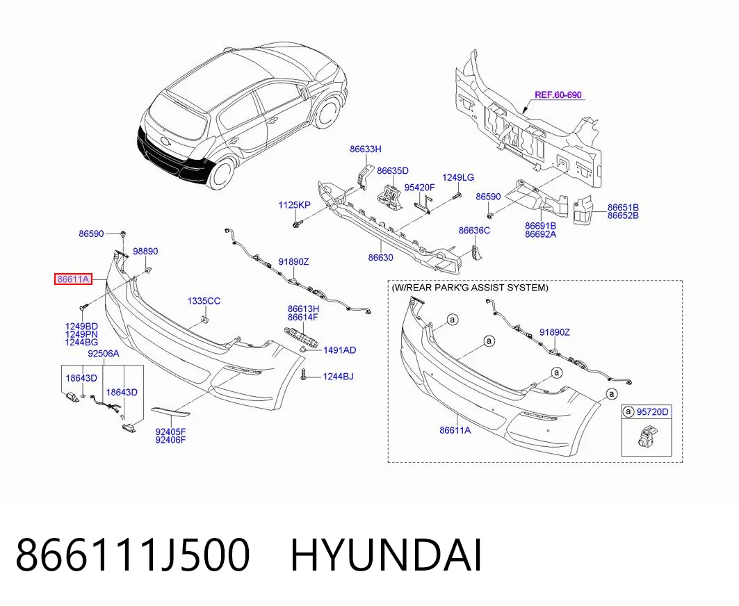 866111J500 Hyundai/Kia