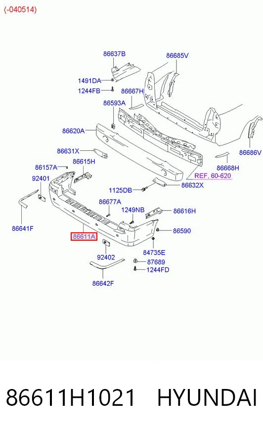 Paragolpes Hyundai Terracan SUV (HP) (2001 - 2006) precio, desde 241,03 EUR