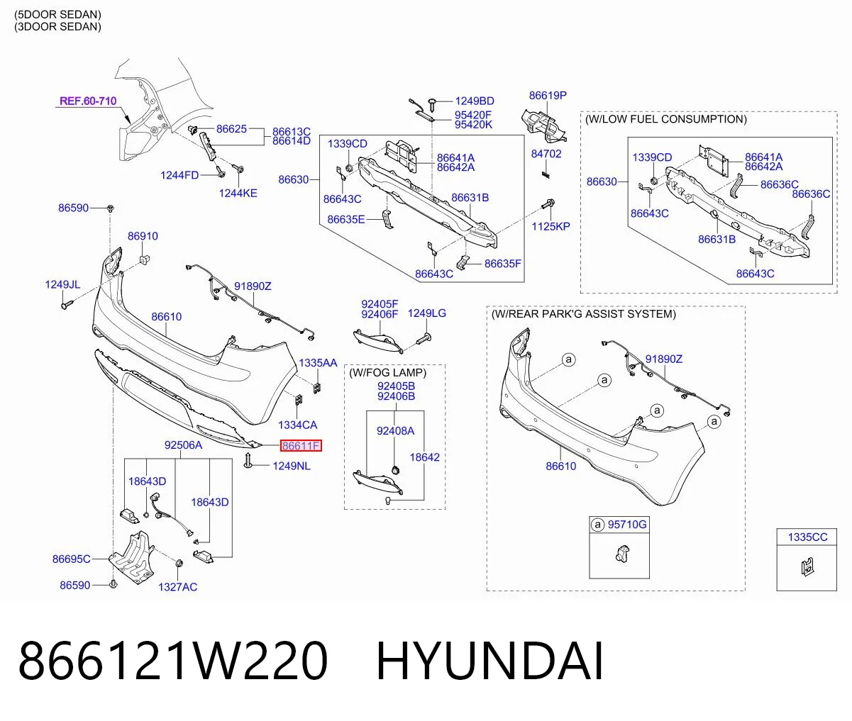 866121W220 Hyundai/Kia