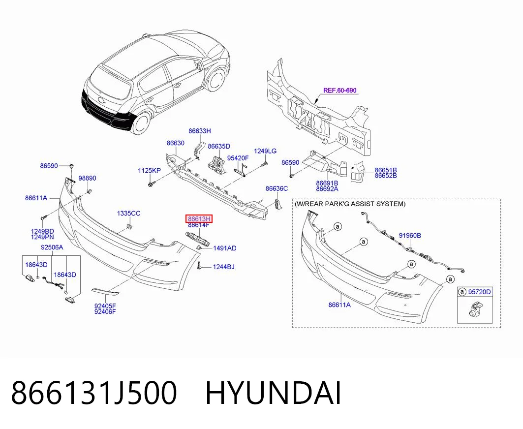 866131J500 Hyundai/Kia
