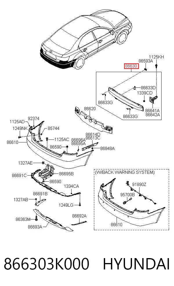 866303K000 Hyundai/Kia