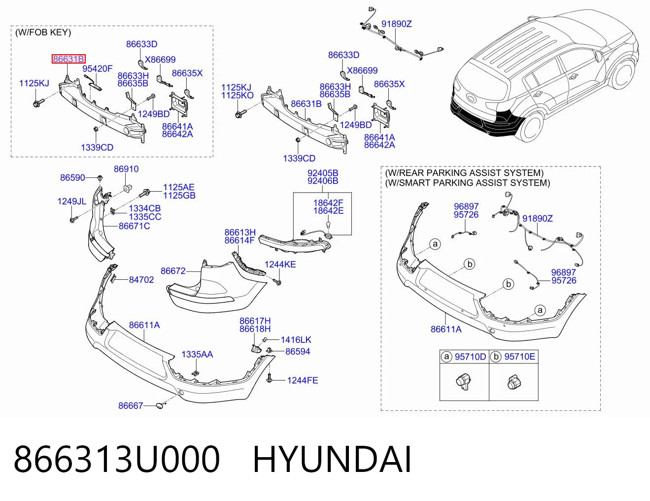 Comprar Refuerzo de parachoques trasero KIA Sportage III SL a bajo precio