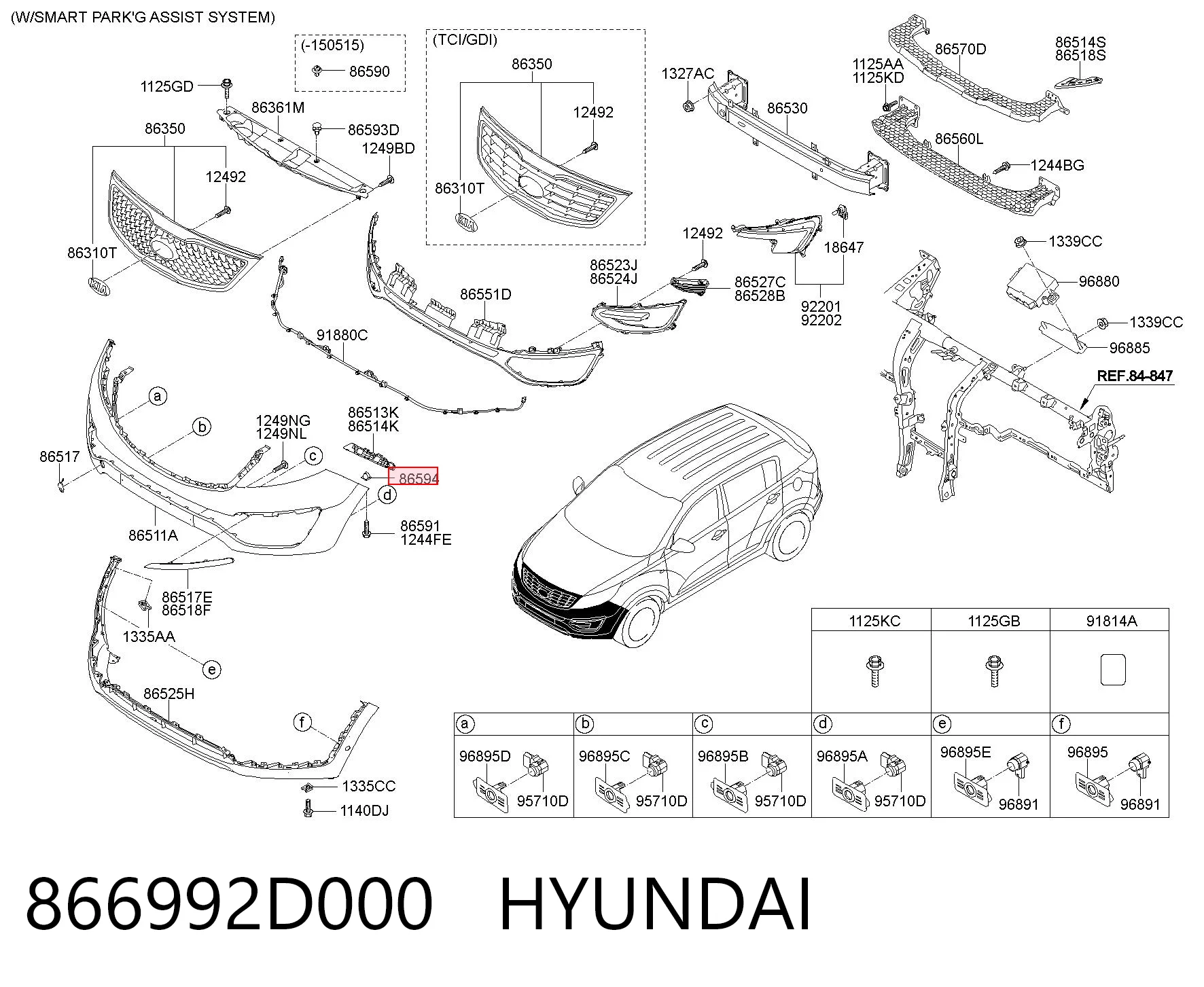 Soporte de parachoques delantero para Hyundai Sonata IV EU4