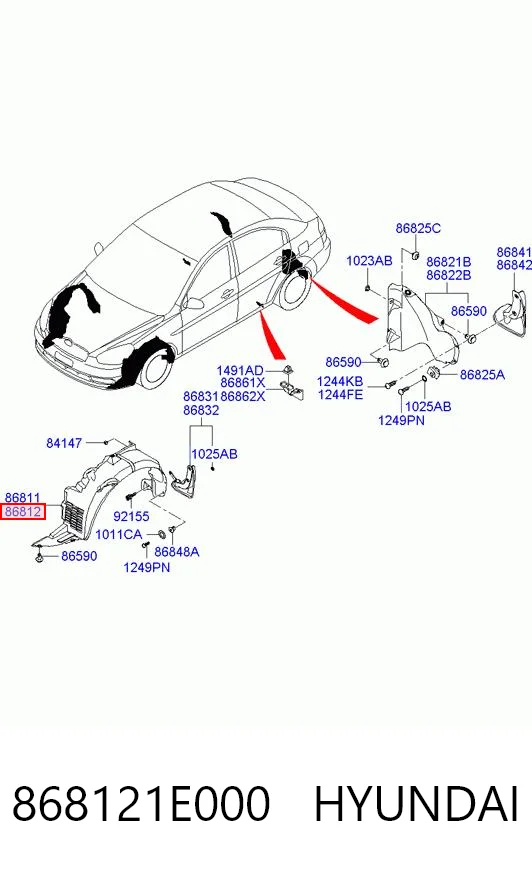Comprar Paso de rueda delantero derecho Accent III MC