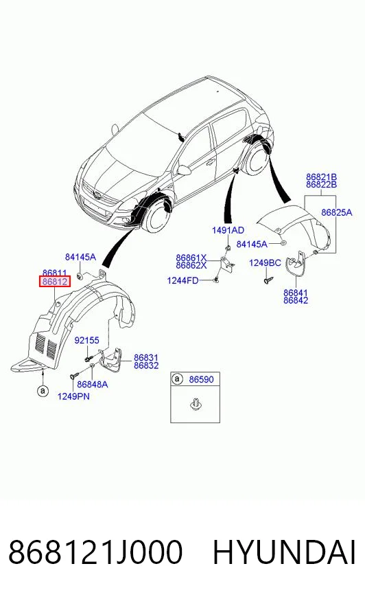 Comprar Paso de rueda delantero derecho Hyundai I20  PB a bajo precio