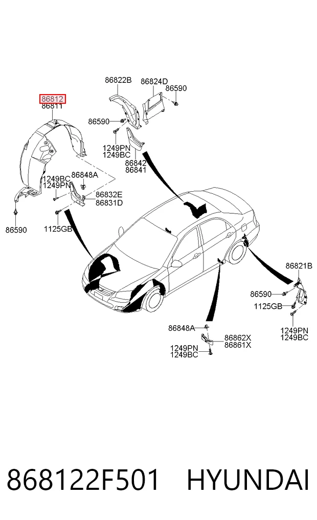 Paso rueda para KIA Cerato LD