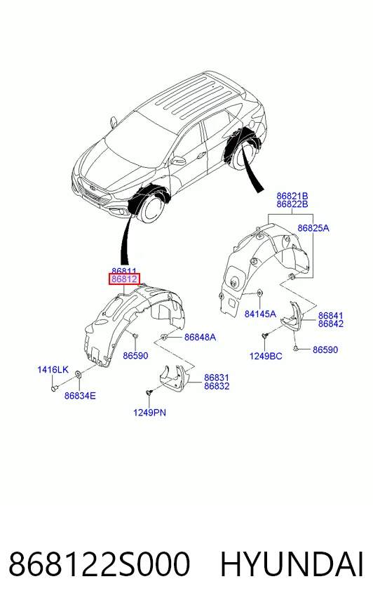 Paso rueda para Hyundai Ix35 LM
