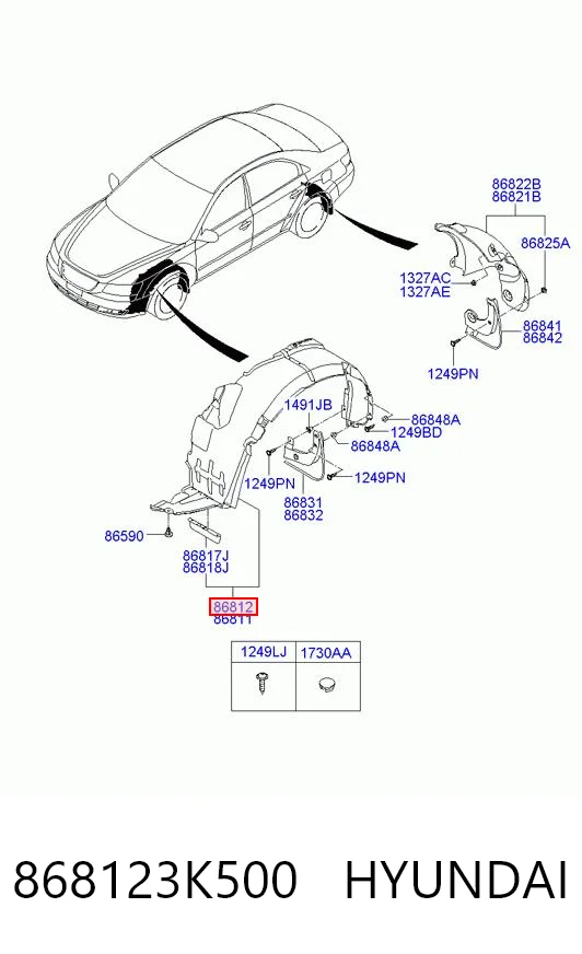Comprar Paso de rueda delantero derecho Hyundai Sonata V NF a bajo precio