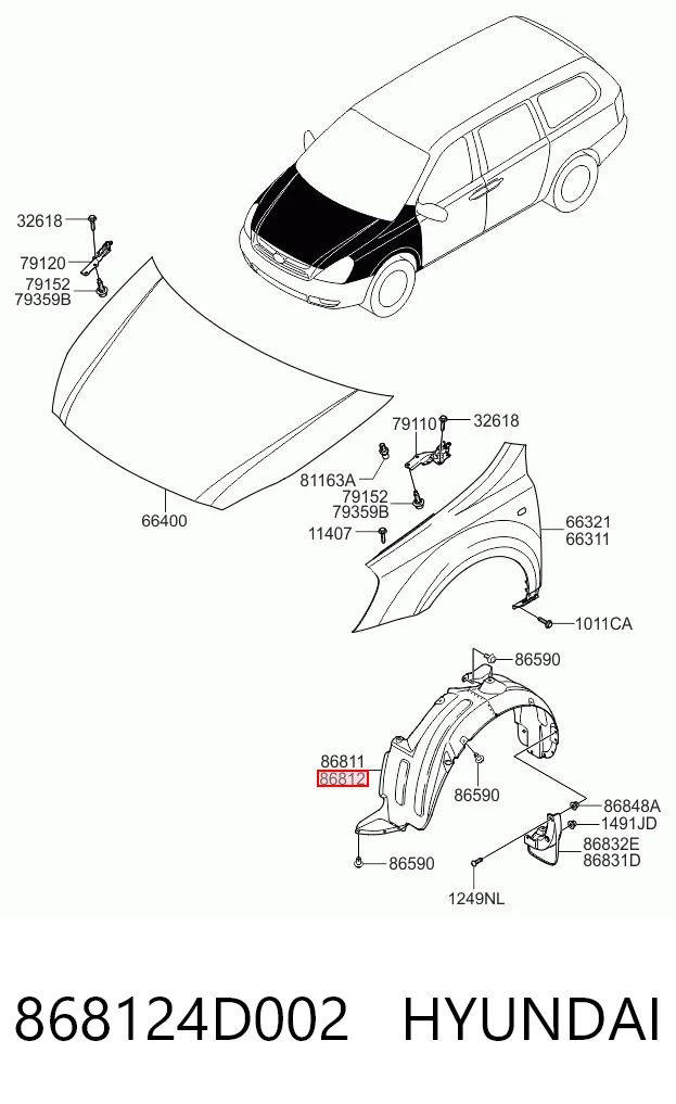 Comprar Paso de rueda delantero derecho KIA Carnival III VQ a bajo precio