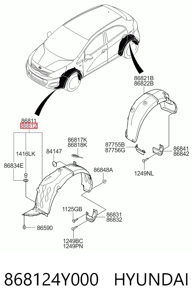 Paso de rueda KIA Rio III (UB)