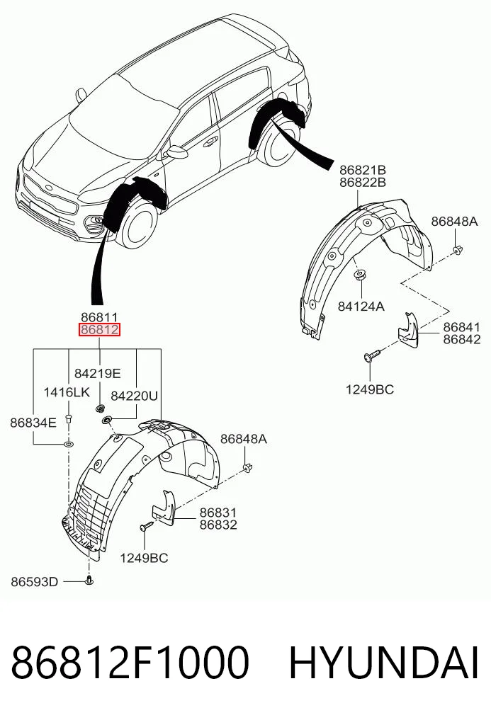 86812F1000 Hyundai/Kia